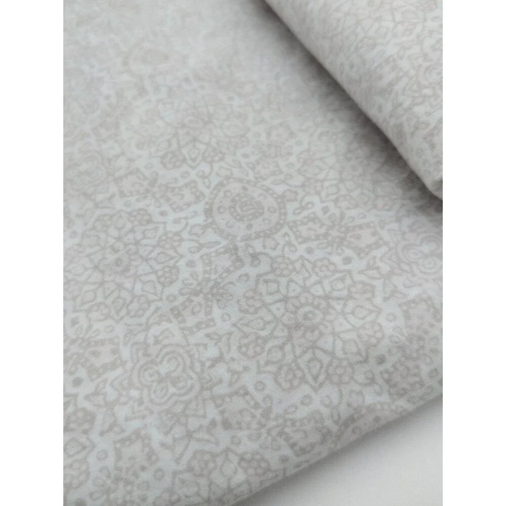 Lauren Ralph Lauren Queen/Full 88x96 White Light Taupe/Pink Floral Flat Sheet